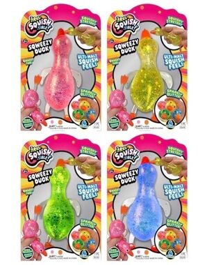 Glitter Squeezy Squishy Duck - FULL SET Of 4